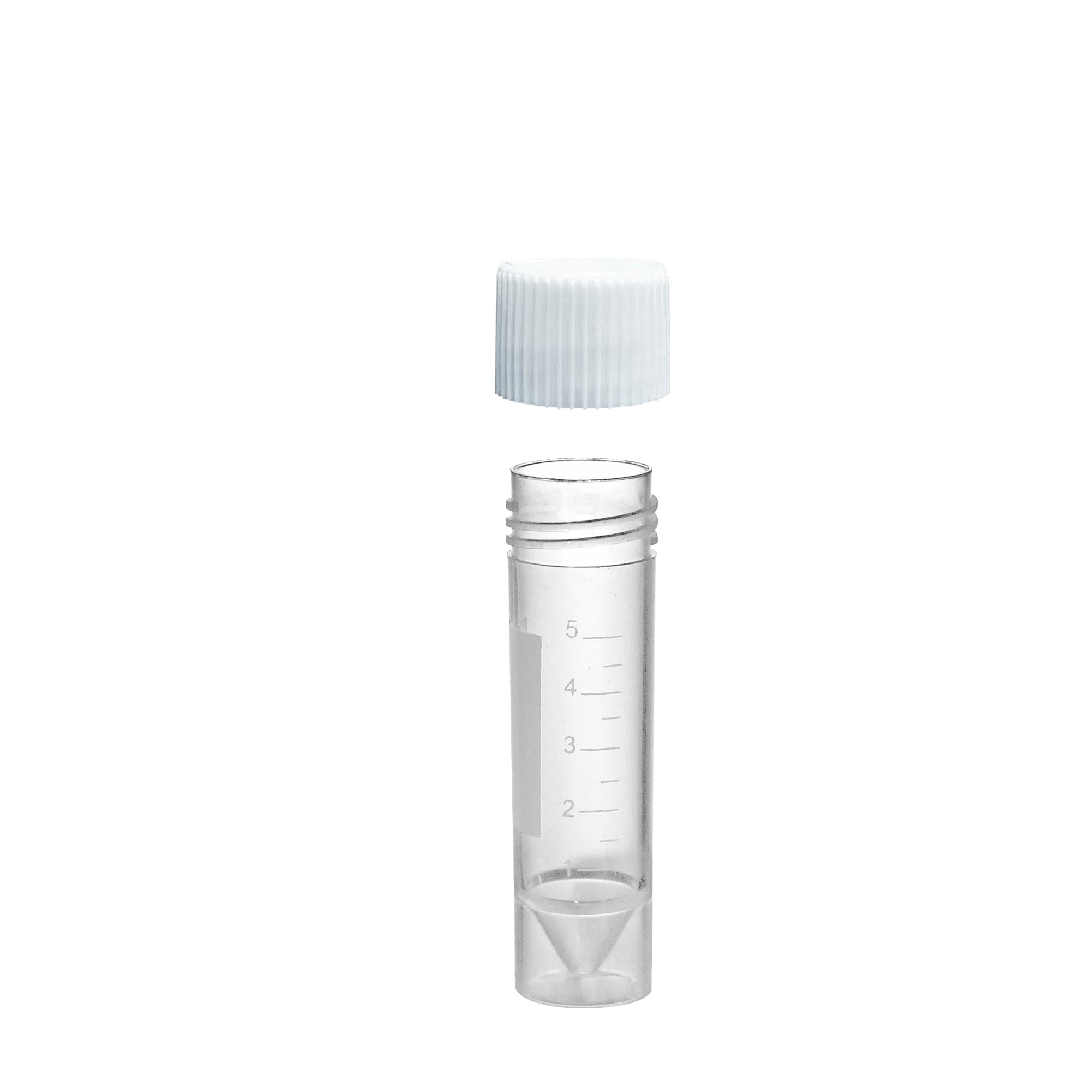 MTC Bio C1813-NS SureSeal™ Transport Tube, with separately packaged O-ring sealing cap, with separately packaged O-ring sealing cap, non-sterile, 5mL, 1000/pk