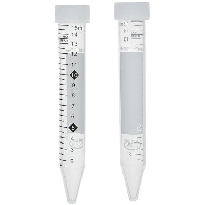 MTC Bio C2915-W TotalPure™ Metal Free Centrifuge Tubes, 15mL, 20,000xg max RCF, sterile, w/ Hi-Viz Graduations and max freeze line, individually wrapped, 250/cs