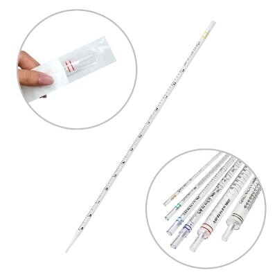 MTC Bio P8270-05 Serological Pipettes, 5mL, sterile, blue coded, graduated, individually wrapped, 200/cs