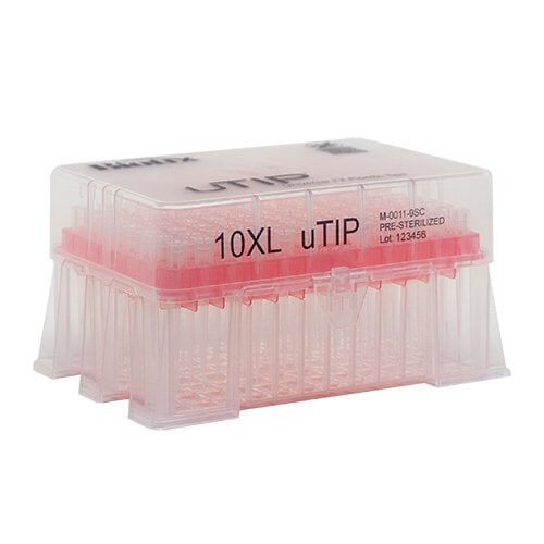 Biotix 63300056 Universal Pipette Tips 0.5-10 μL XL Racked, 10 racks of 96/pack (Rainin Alternative)