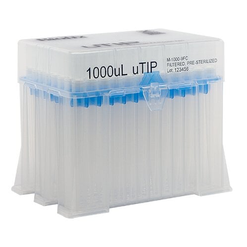 Biotix 63300046 Universal Pipette Tips 100-1000 μL Racked, Filtered, Sterilized, 10 racks of 96/pack (Rainin Alternative)