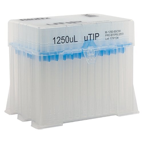 Biotix 63300061 Universal Pipette Tips 100-1250 μL Racked, 10 racks of 96/pack (Rainin Alternative)